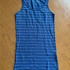 Aeropostale Striped Blue Tank Top